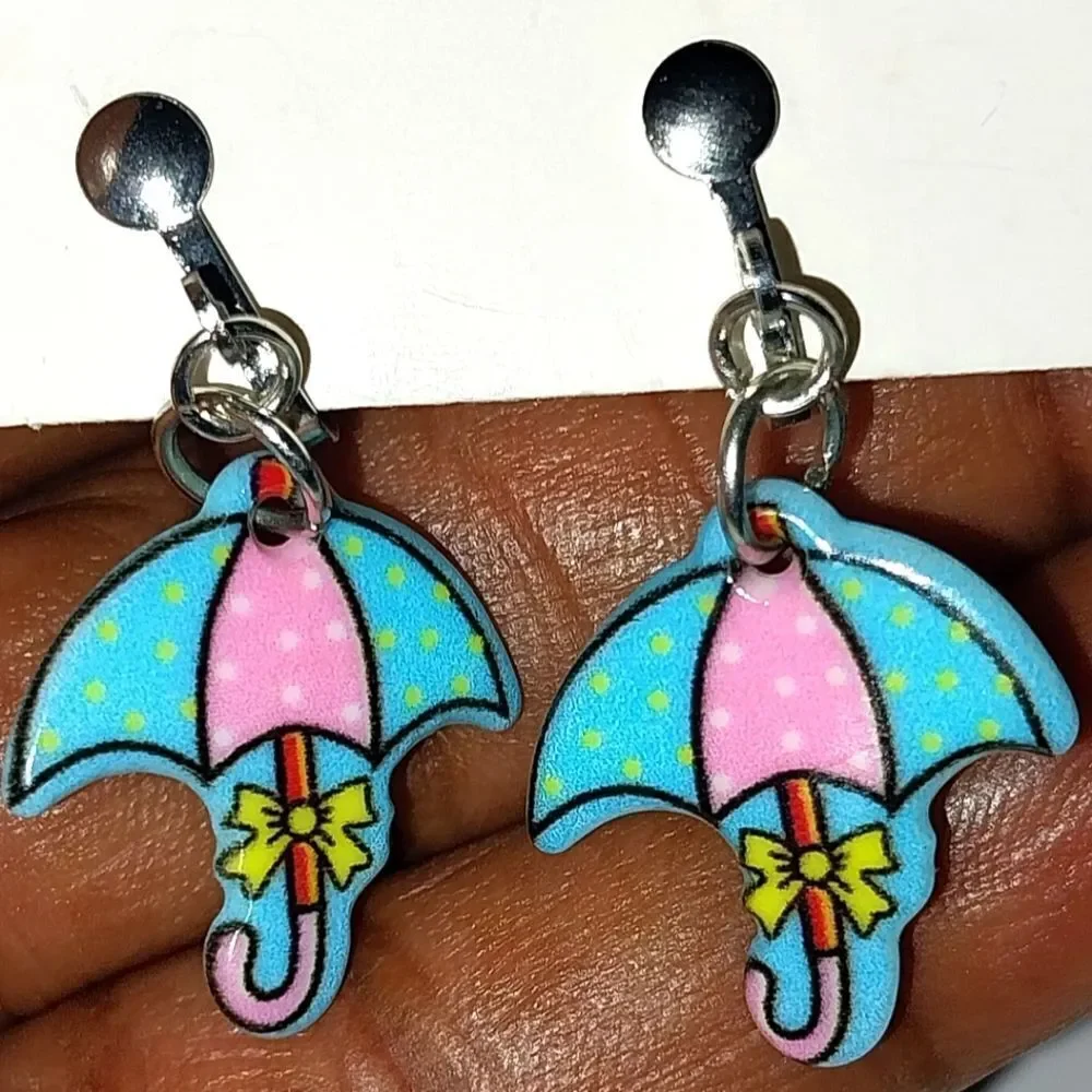 Beautiful fashion clip-on kids earrings - Picture 2 of 6